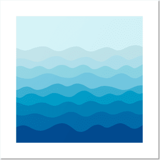 ocean waves Posters and Art